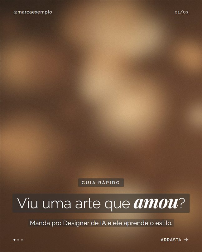 Carrossel no estilo de uma referência, card 1